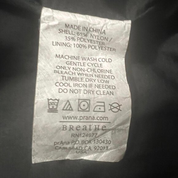 Prana Ronnie Down Jacket Puffer Coat Trench Long Charcoal Gray Size Small - Picture 10 of 11